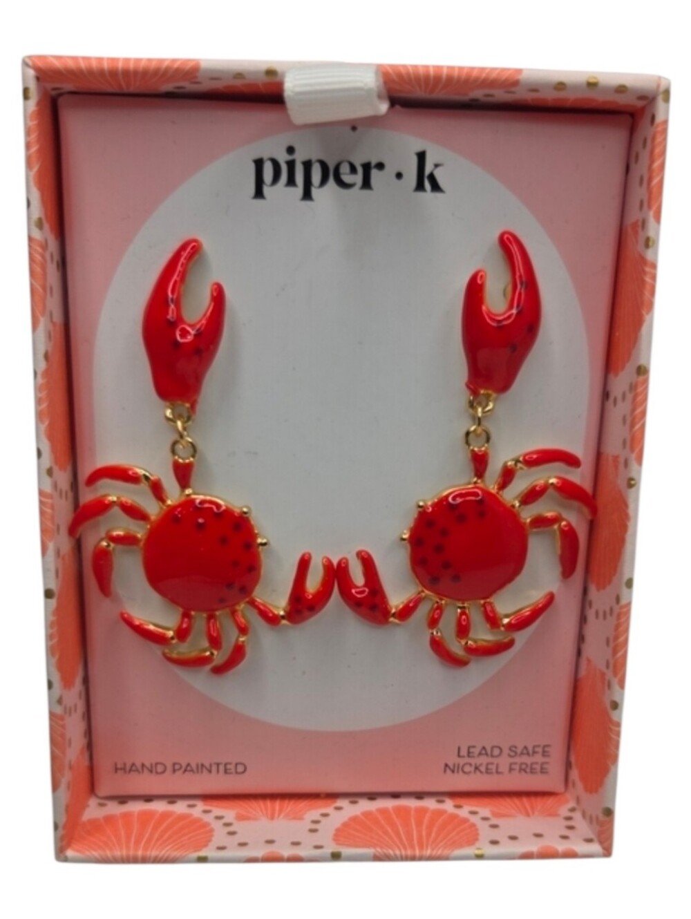 🦀▪️piper k▪️ Red Crab Dangle Earrings